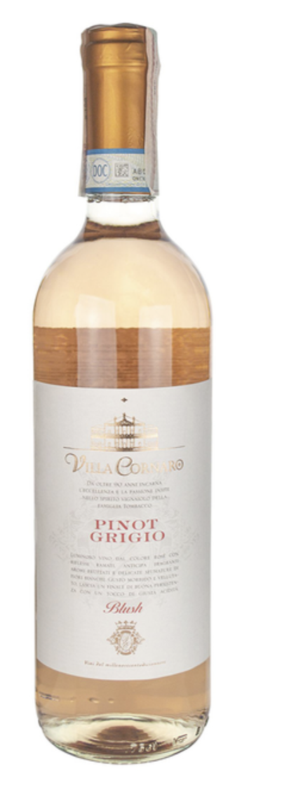 Вино виноградне Pinot Grigio Blush Delle Venezie Villa Cornaro сухе рожеве 0.75 12%